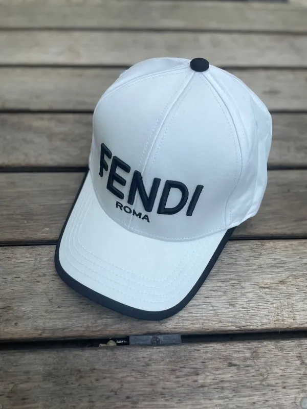 Fendi Roma White Cap