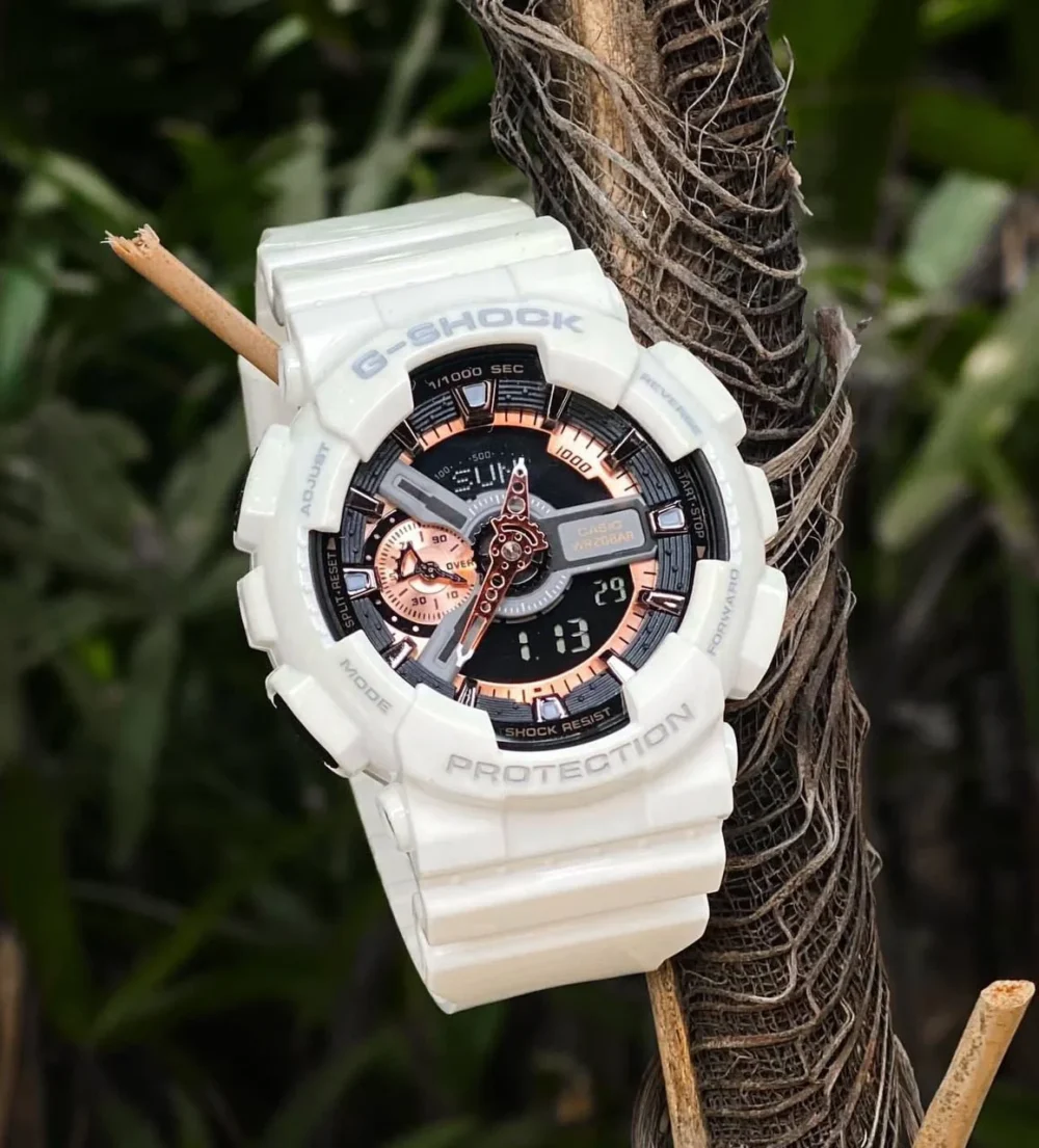 G-Shock Men's Analog-Digital White GA-110 Series GA-110RG-7A For Sale