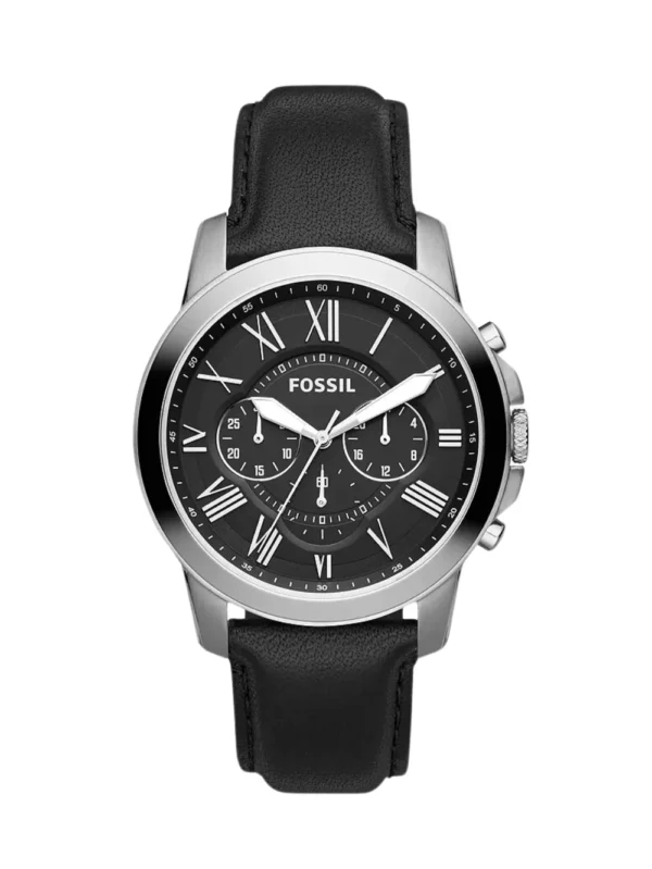 Fossil Grant Chronograph FS4812 Black Leather 44MM Men's Watch