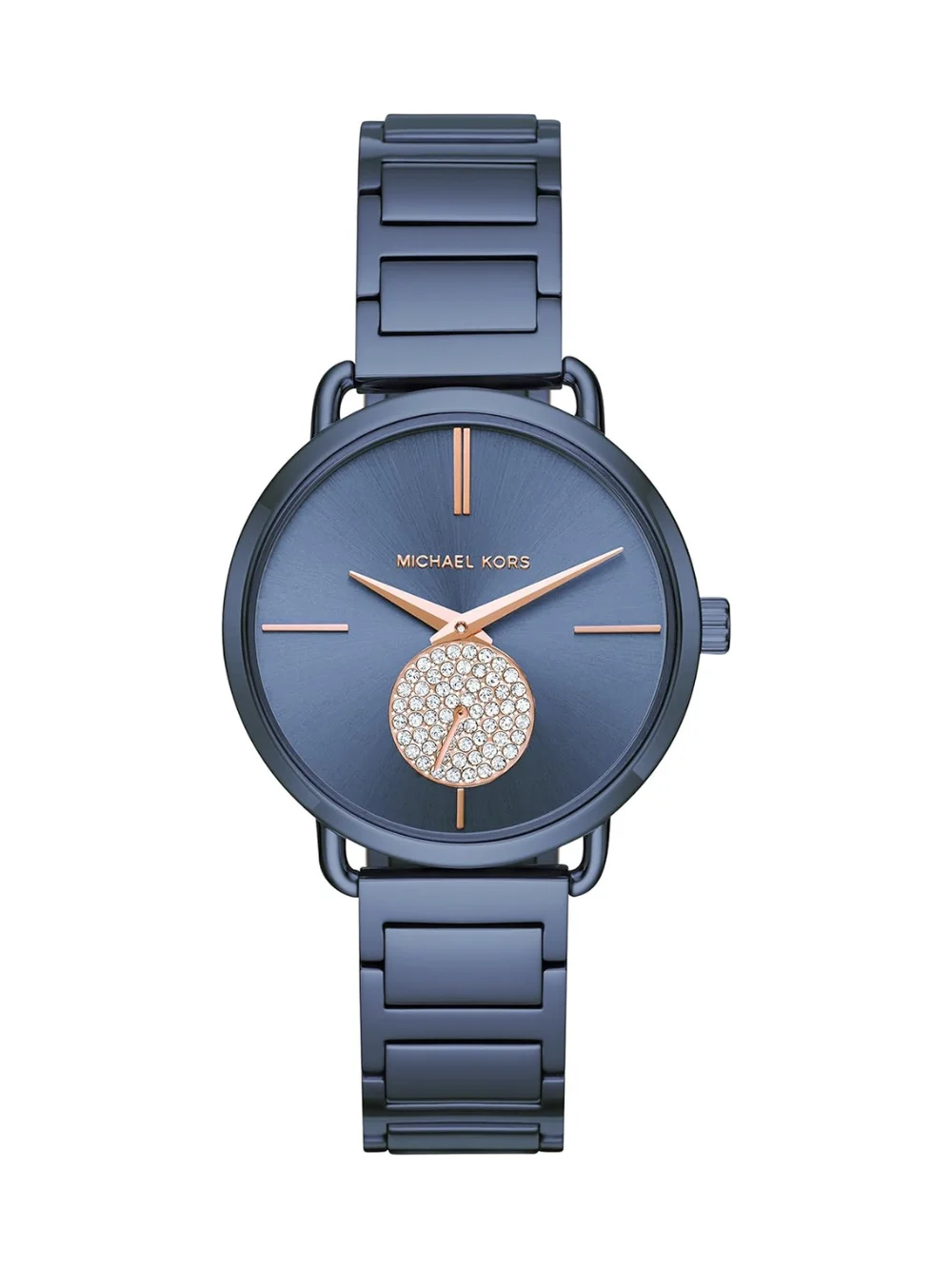 Michael Kors Portia Blue-Tone Two-Hand Sub-Eye 37MM Women's Watch