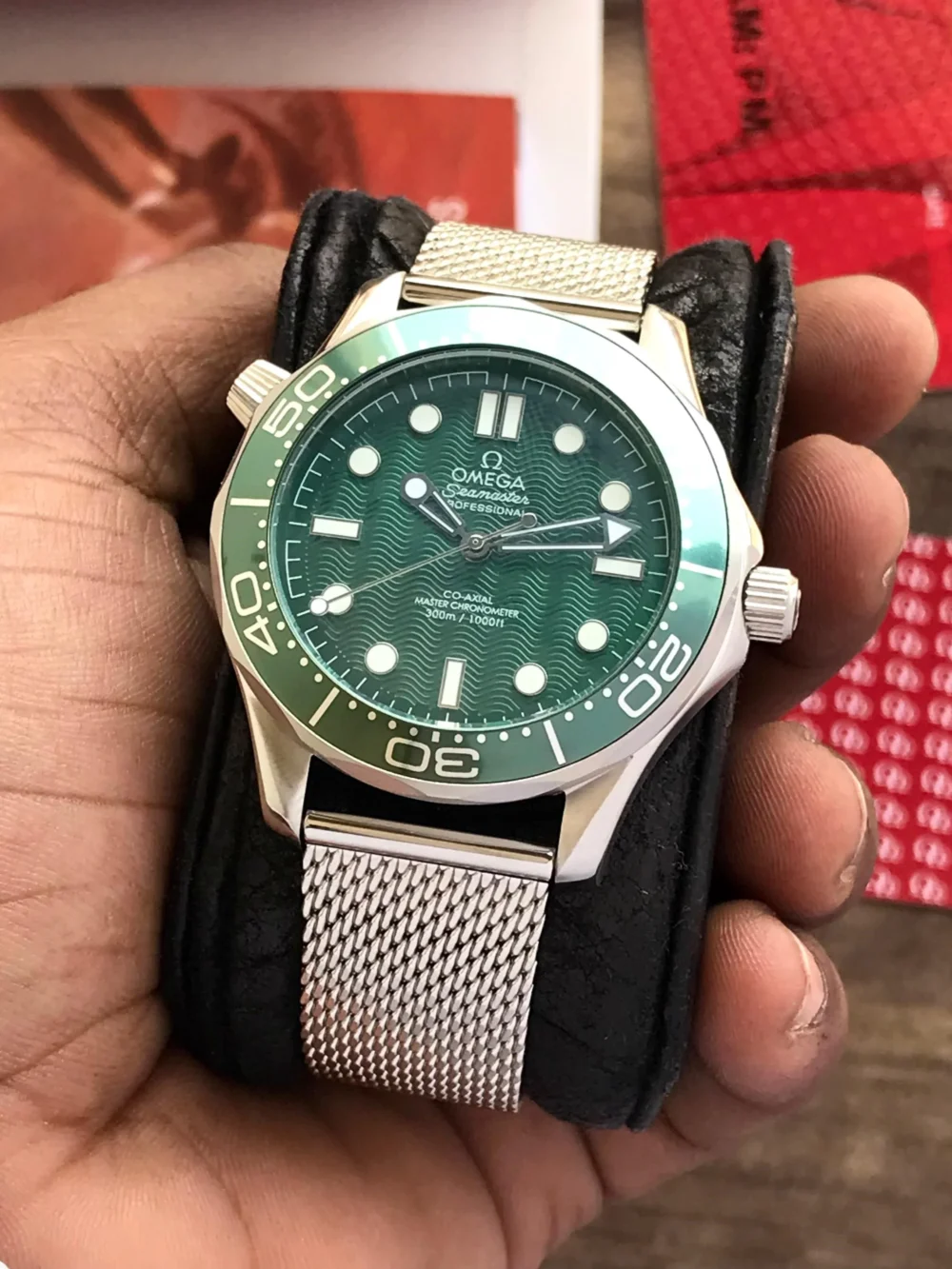Omega Seamaster Diver 300M James Bond 60th Anniversary Green Dial Men's