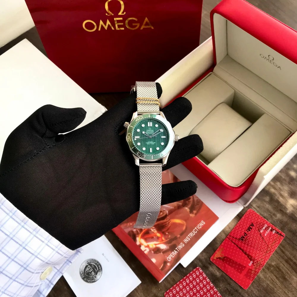 Omega Seamaster Diver 300M James Bond 60th Anniversary Green Dial Men's