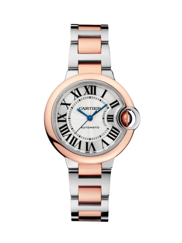 Cartier Ballon Bleu De rose gold & Silver Tone 33 mm Women's Watch