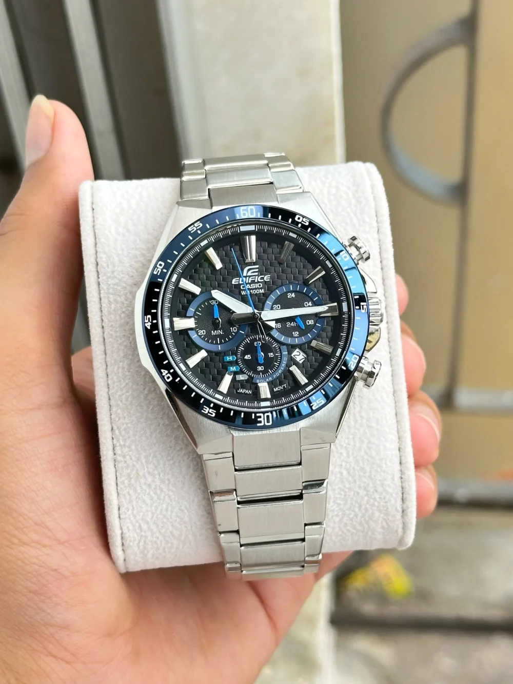 Casio Edifice Solar Chronograph 100m Stainless Steel EQS800CDB-1BV Men's Watch