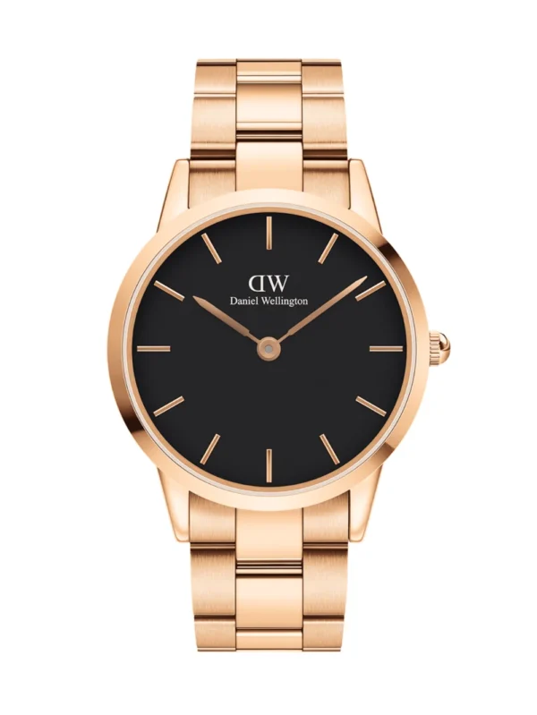 Daniel Wellington Iconic Rose Gold With Black Dial Watch