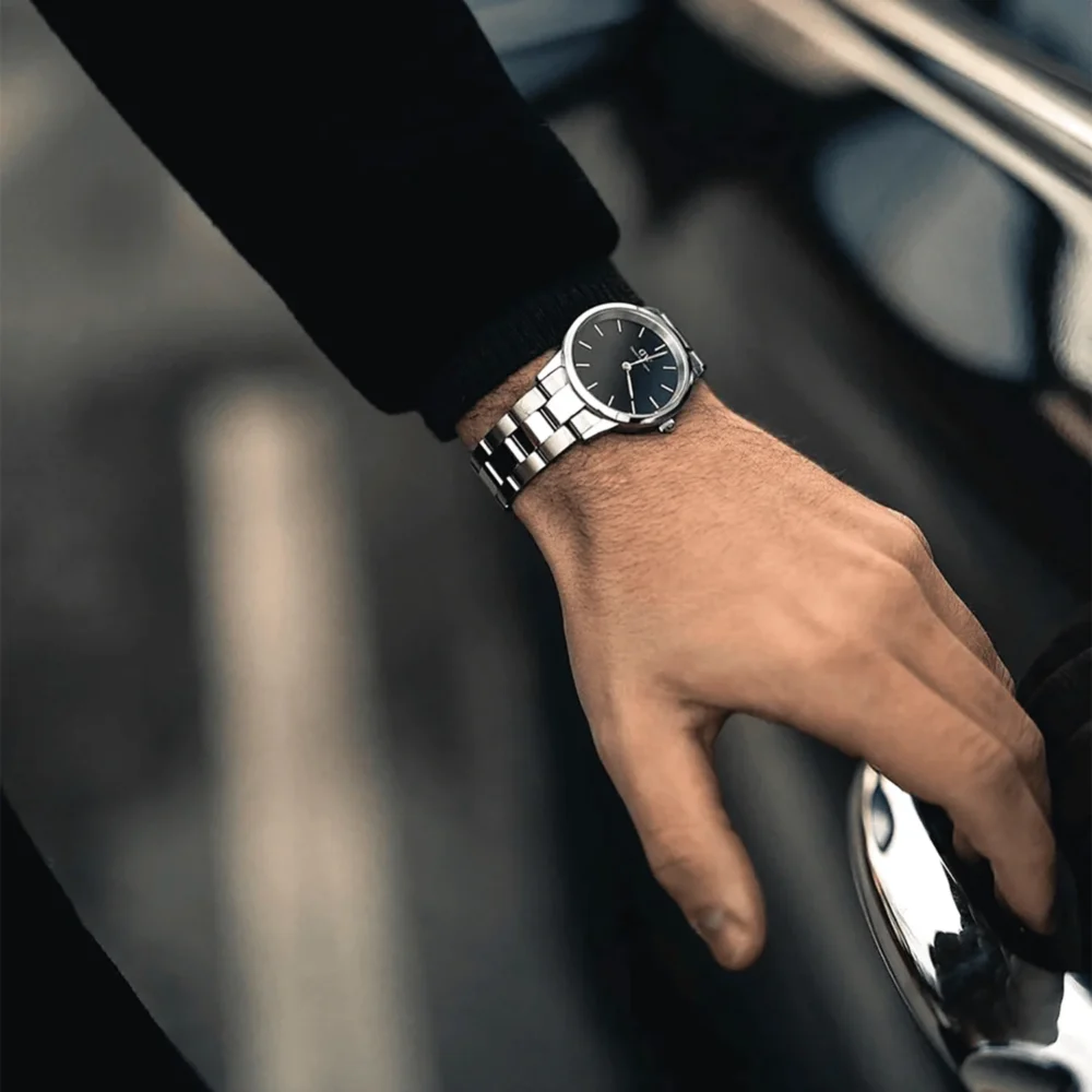 Daniel Wellington Iconic Silver with Black Dial Watch