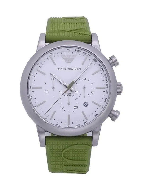 Emporio Armani Chronograph Green Strap AR11022 46mm Men's Watch