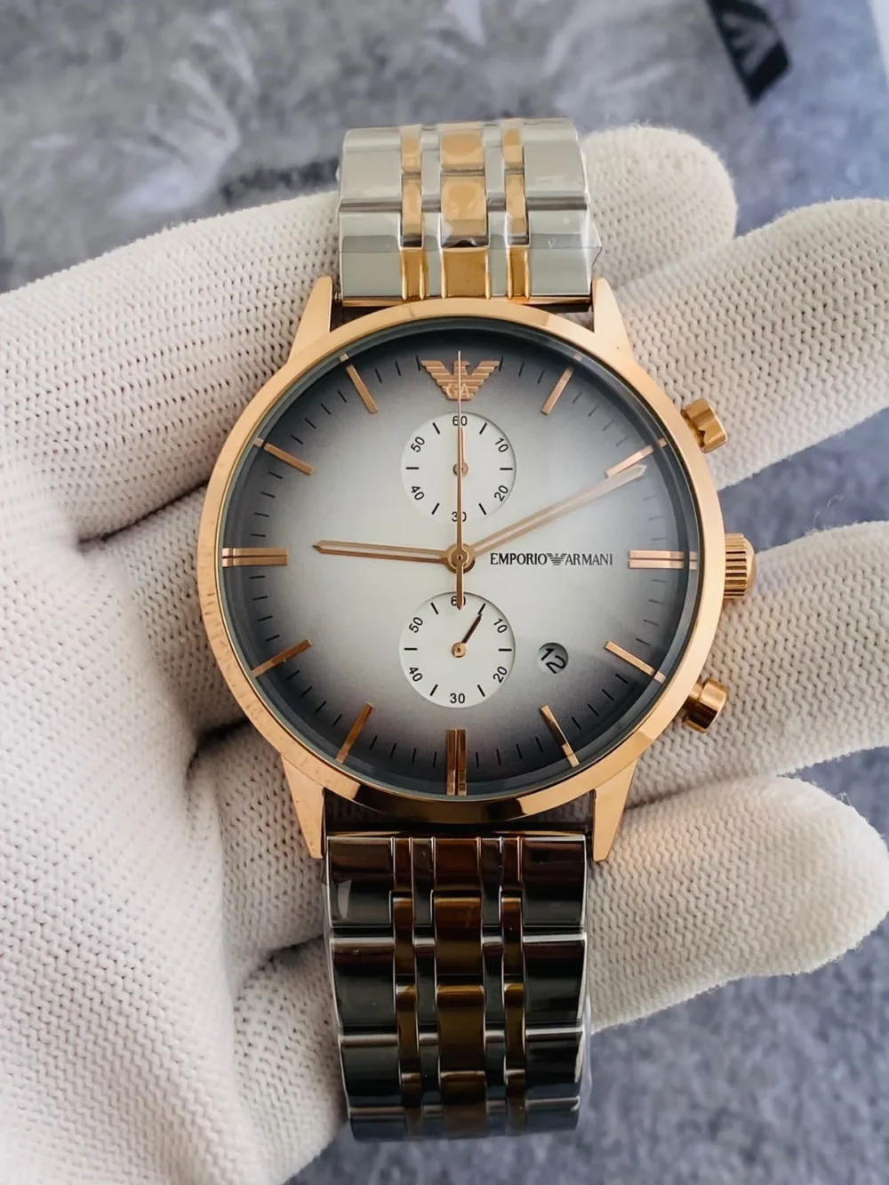 Emporio Armani Gianni Classic Rose Gold AR1721 46 MM Men's Watch