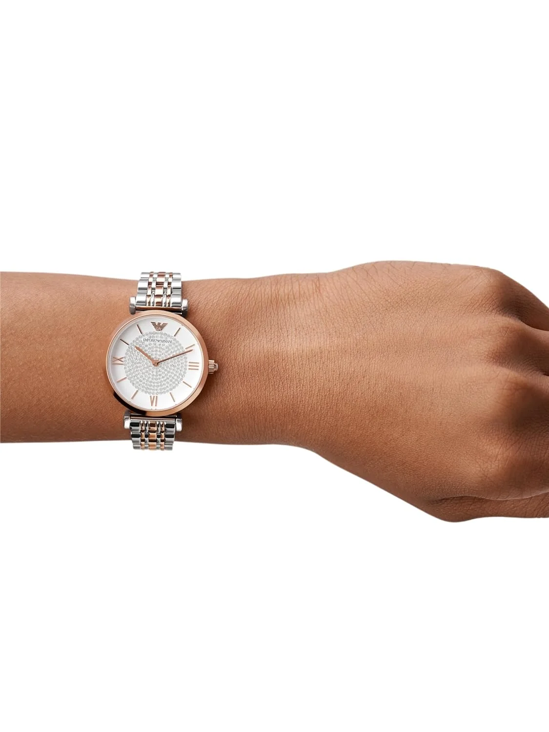 Emporio Armani Gianni T-Bar Analog White Dial Ar1926 32 mm Women's Watch