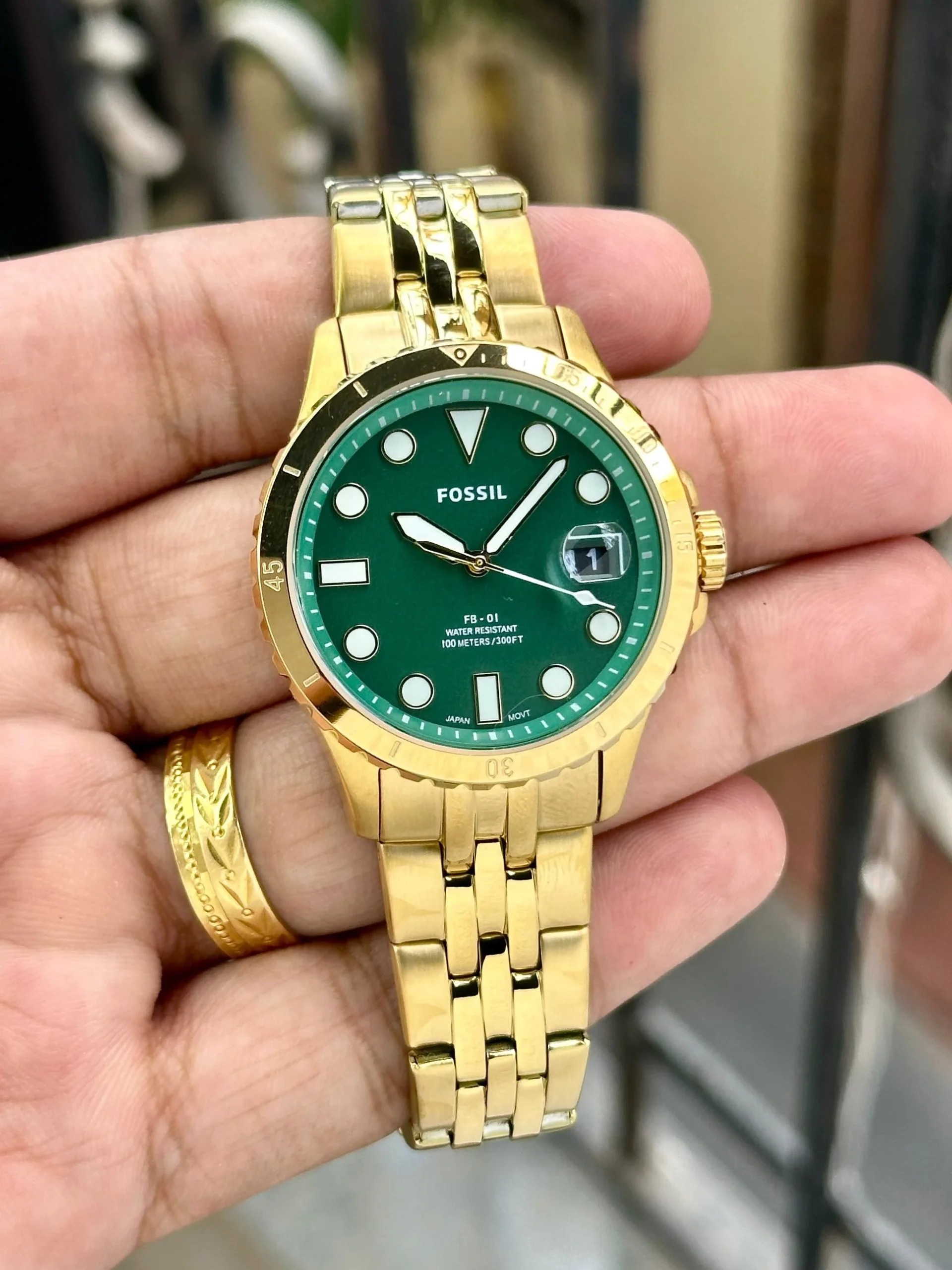 Fossil ES4746 Fb-01 Analog Green Dial 36mm Women's Watch