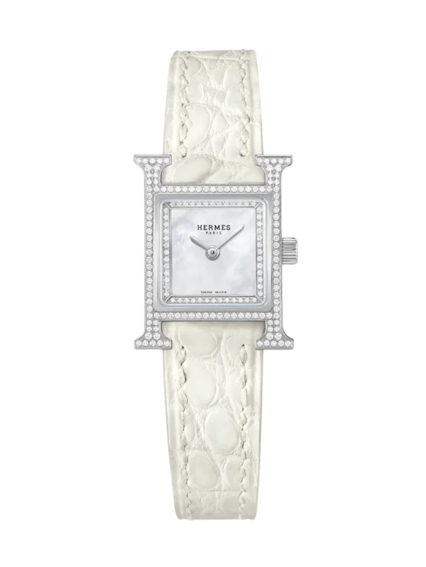 Hermes Heure H White Mini model 21 MM Women's Watch