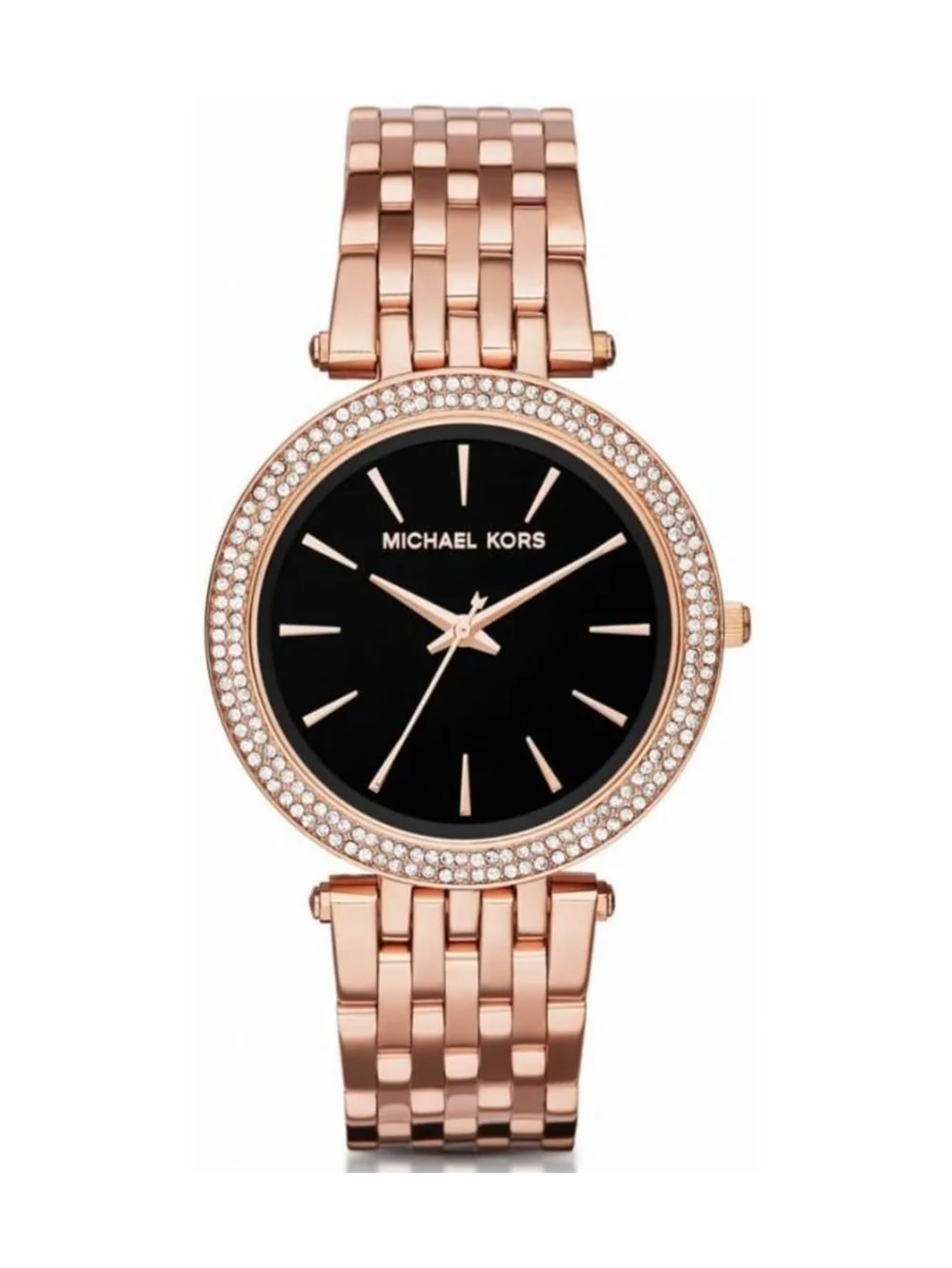 Michael Kors Darci Rose Gold Tone Black Dial MK3402 39 MM Women's Watch