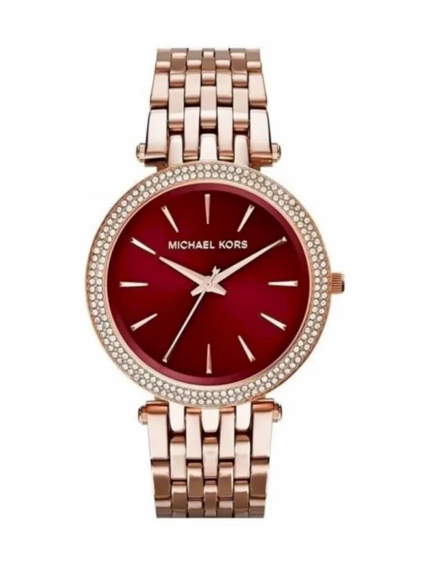 Michael Kors Darci Rose Gold-Tone Red Dial MK3378 39 MM Women's Watch