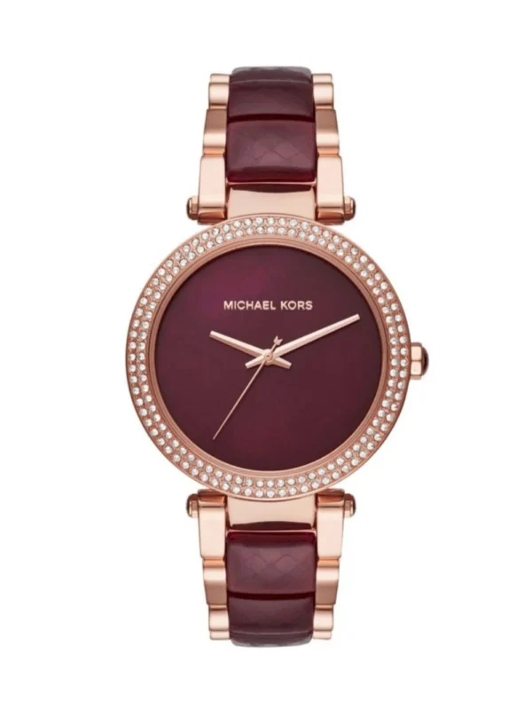 Burgundy Rose Gold-Tone MK6412 39 MM Women's Watch