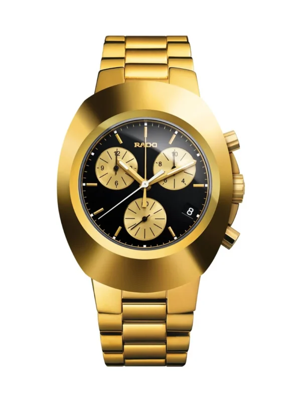 Rado DiaStar Chronograph Gold Black Dial R12949153 39mm Men's Watch