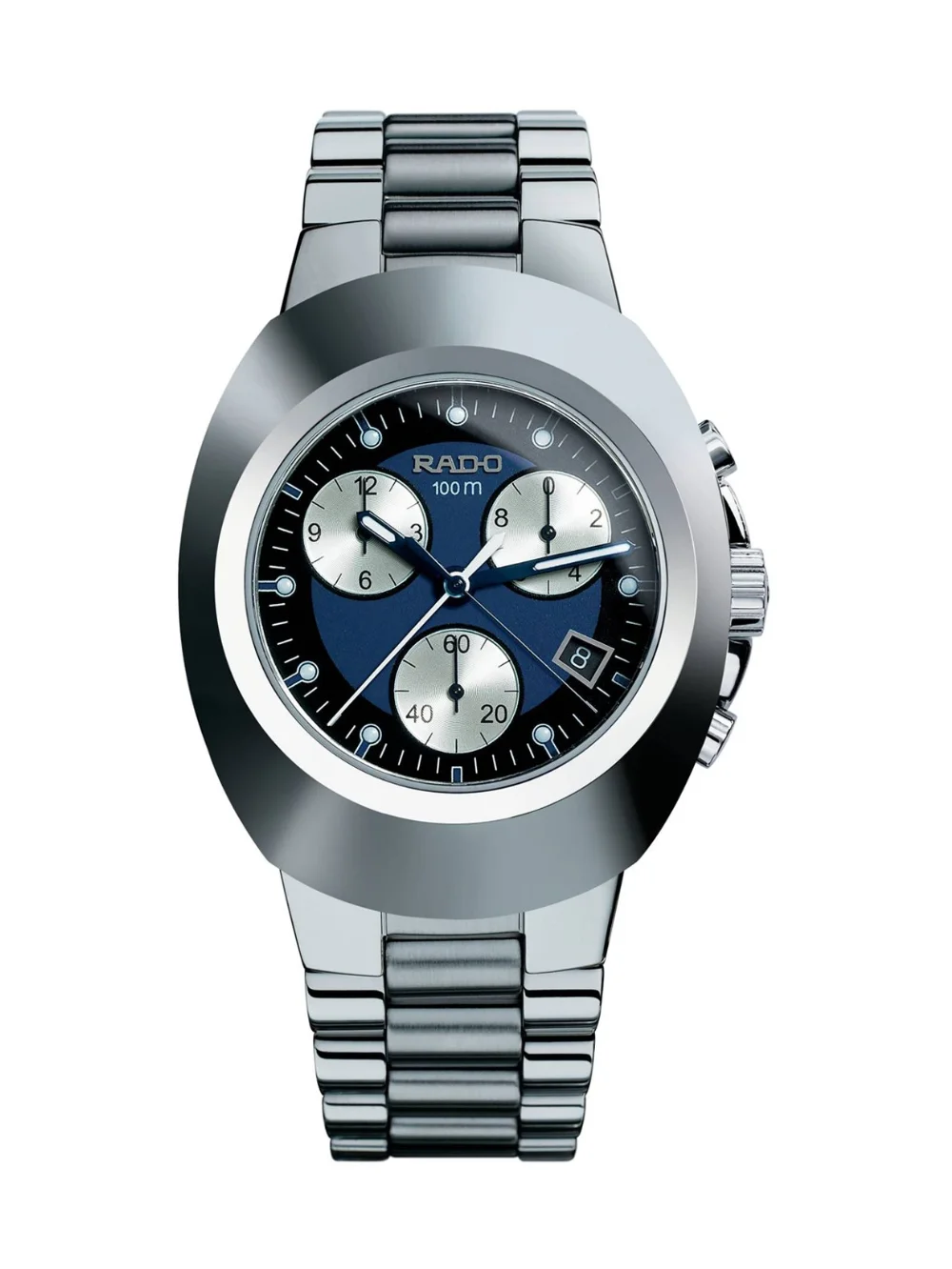 Rado DiaStar Chronograph Silver Blue Dial R12638173 39mm Men's Watch