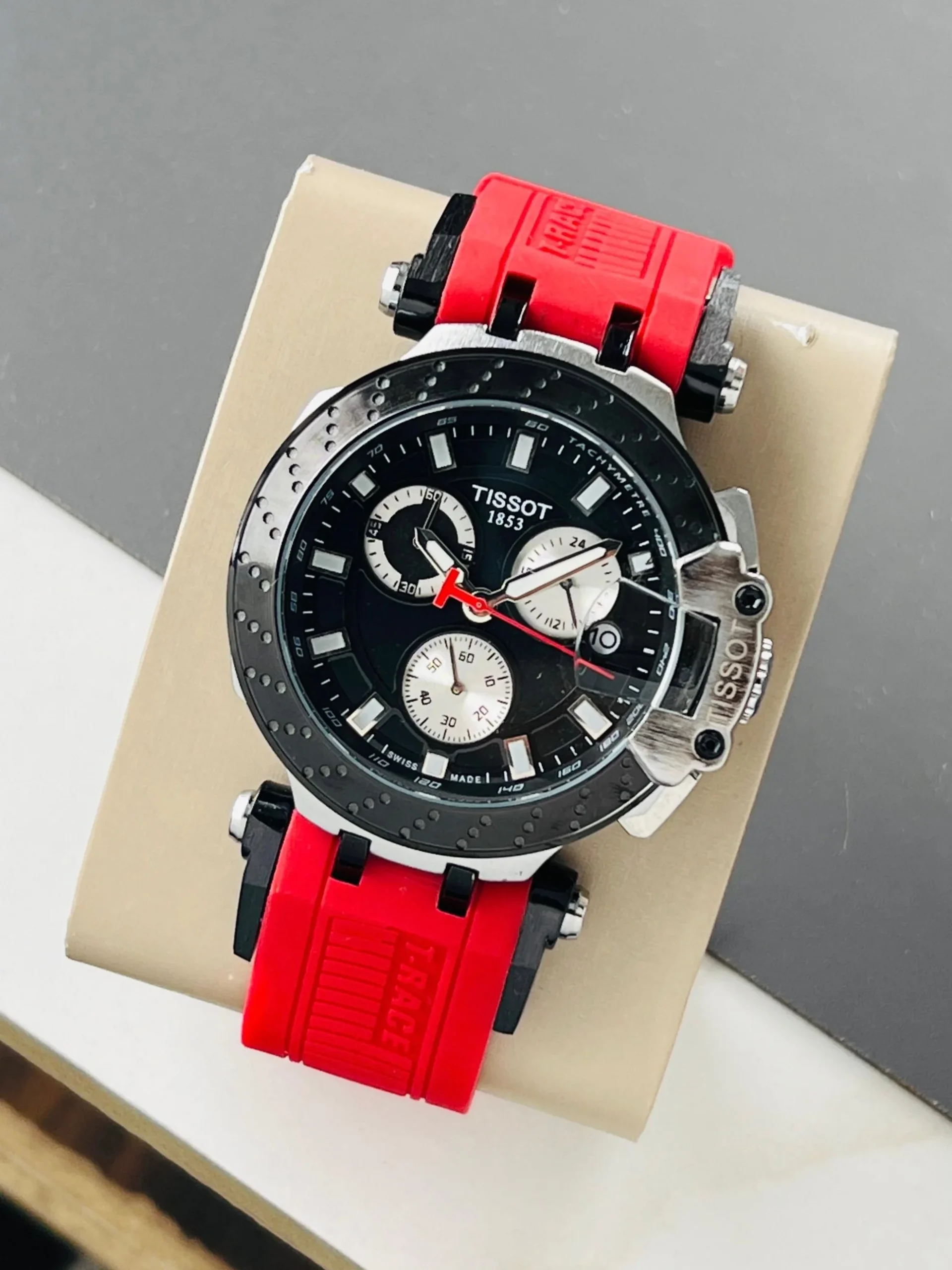 Tissot T-Race Chronograph Red Strap 43mm Men's Watch