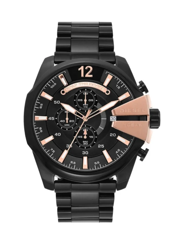 Diesel Mega Chief Black 10 Bar Chronograph 51MM Men's Watch - DZ4309