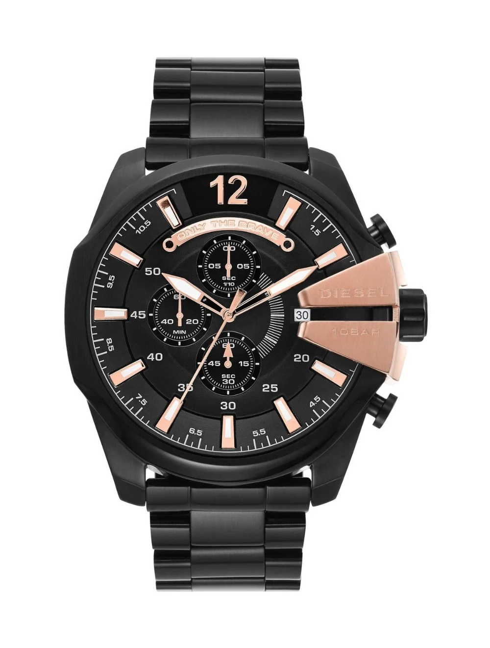 Diesel Mega Chief Black 10 Bar Chronograph 51MM Men's Watch - DZ4309