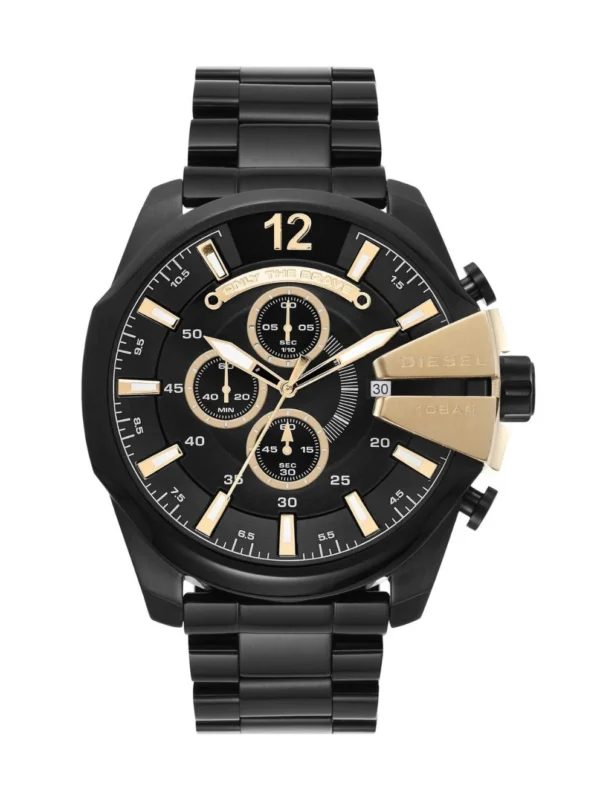 Diesel Mega Chief Black 10 Bar Chronograph 51MM Men's Watch - DZ4338