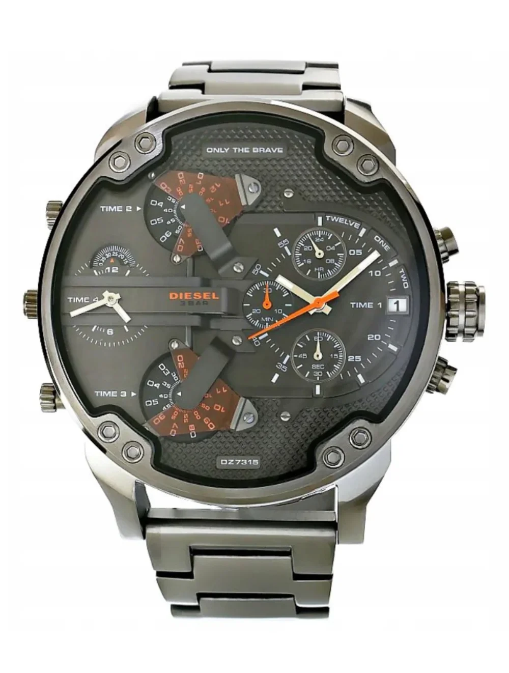 Diesel Mr. Daddy 2.0 Black Chronograph 4 Time Zones Men' Watch - DZ7315