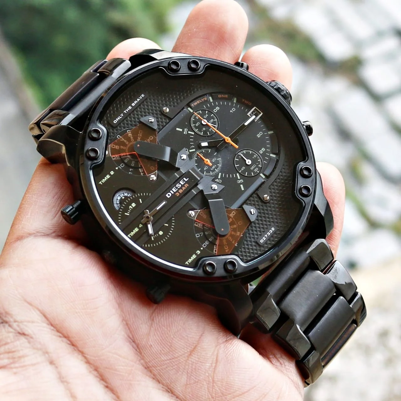 Diesel Mr. Daddy 2.0 Black Chronograph 4 Time Zones Men' Watch - DZ7315