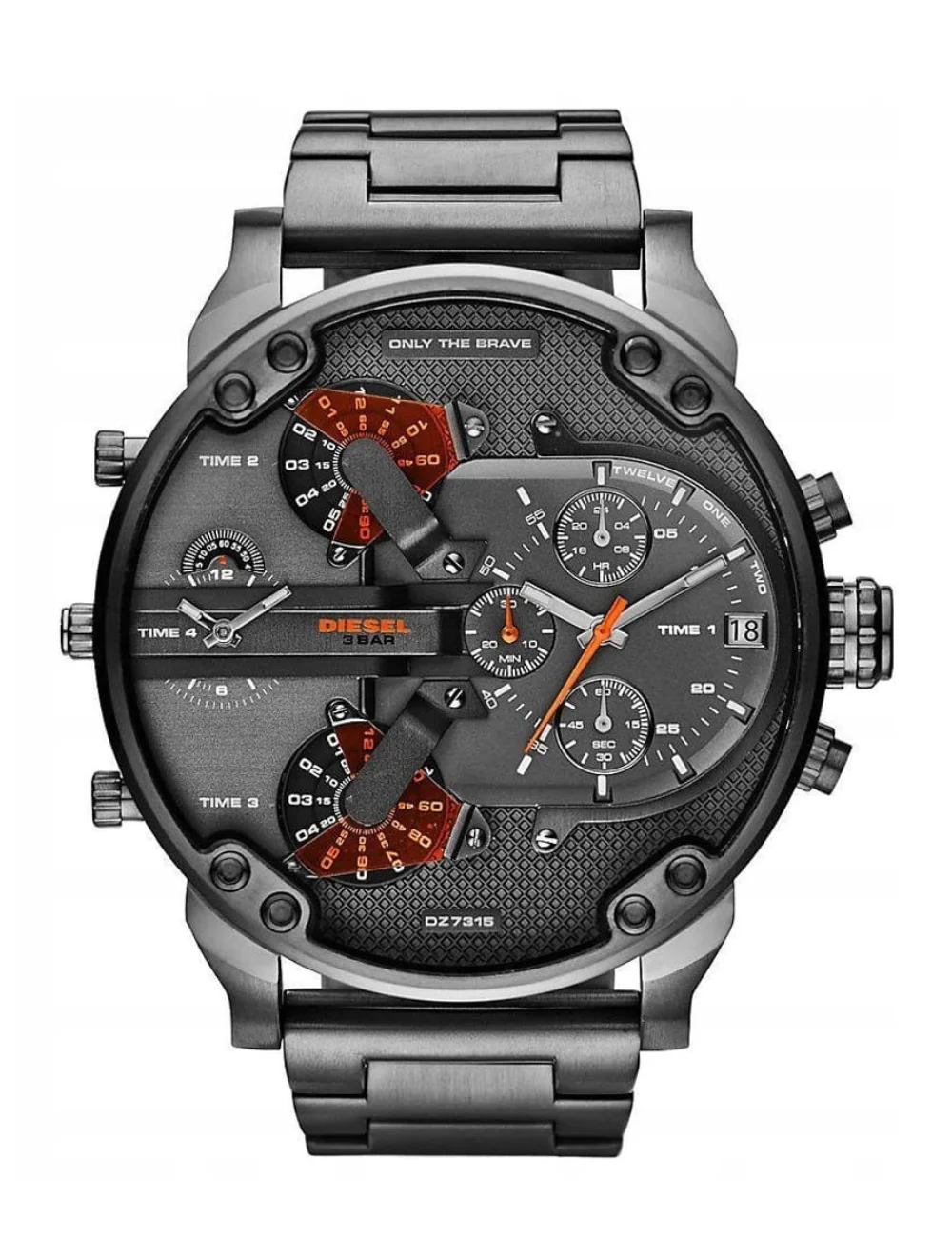 Diesel Mr. Daddy 2.0 Black Chronograph 4 Time Zones Men' Watch - DZ7315