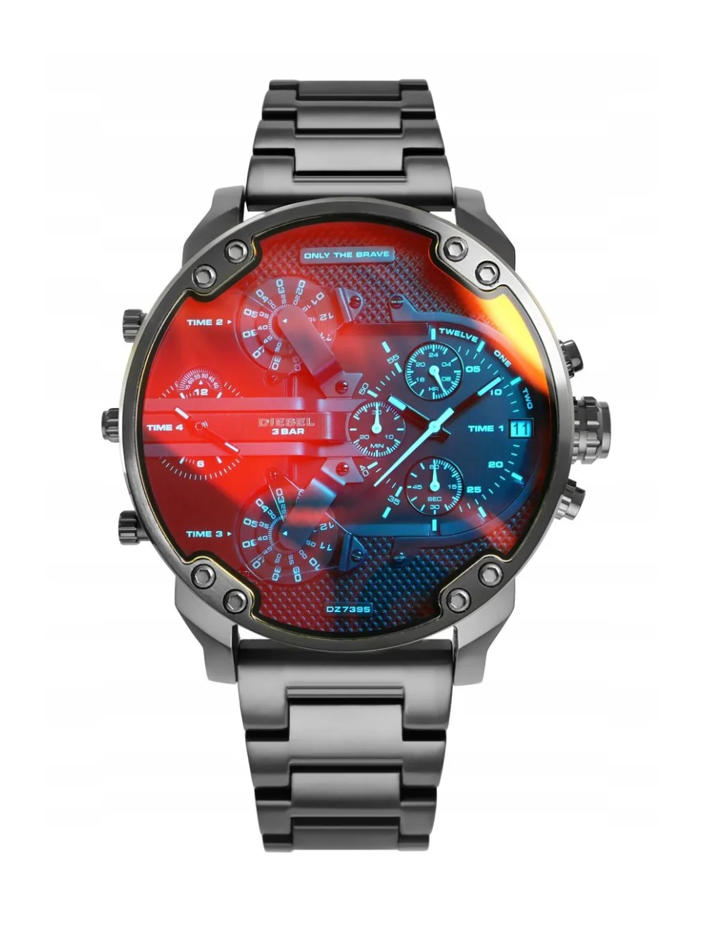 Diesel Mr. Daddy 2.0 Black Chronograph 4 Time Zones Men' Watch - DZ7395