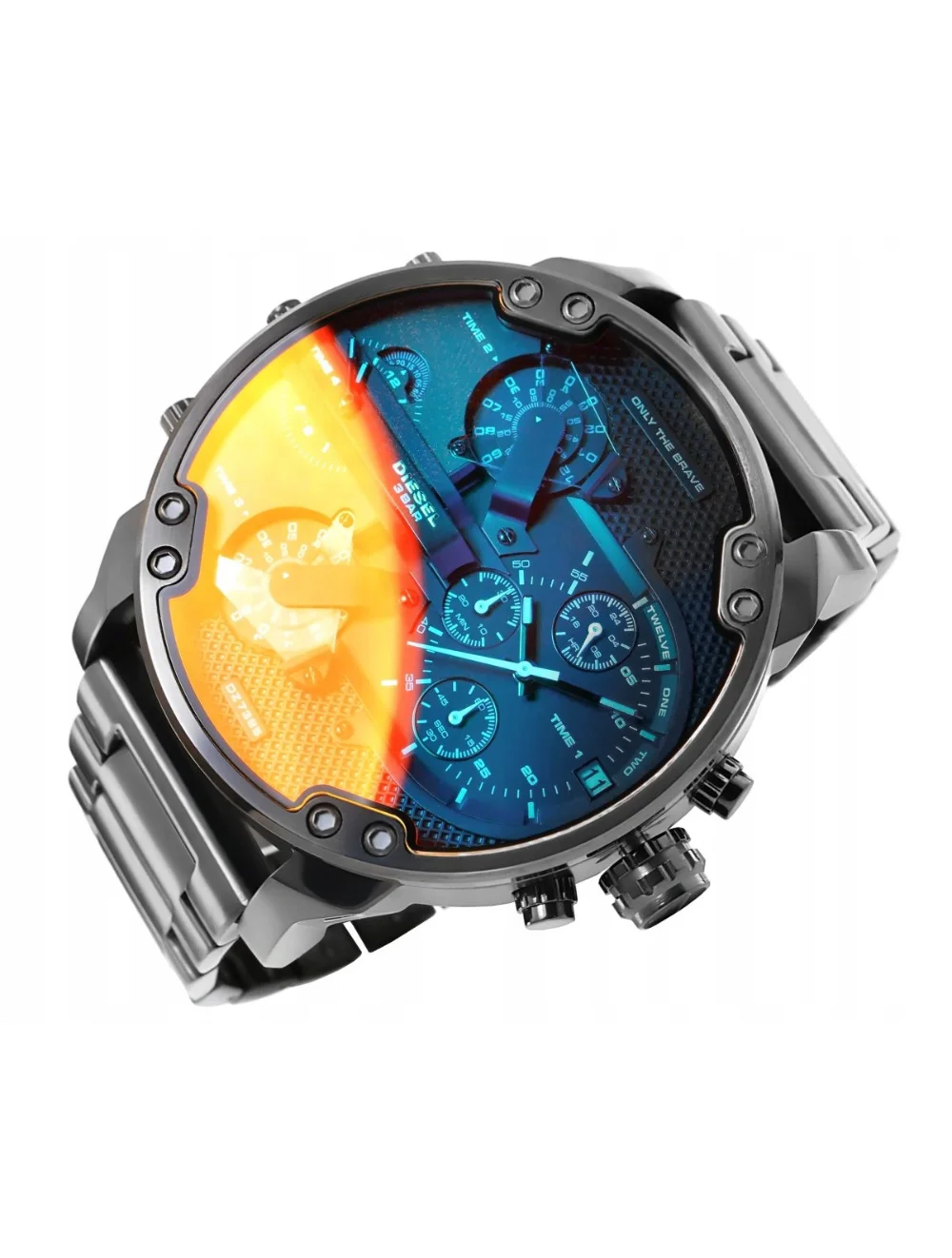 Diesel Mr. Daddy 2.0 Black Chronograph 4 Time Zones Men' Watch - DZ7395