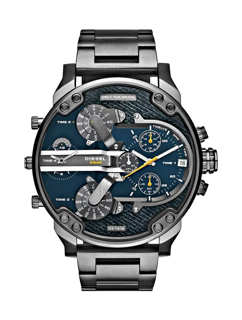 Diesel Mr. Daddy 2.0 Gunmetal-Tone Chronograph 4 Time Zones Men' Watch - DZ7331