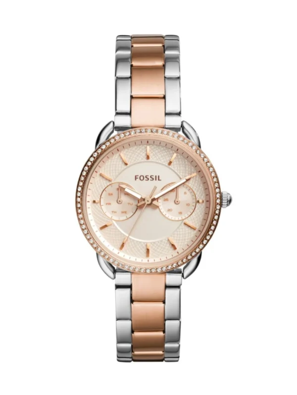 Fossil Tailor Multifunction Two Tone Rose dial 35 MM Women’s Watch