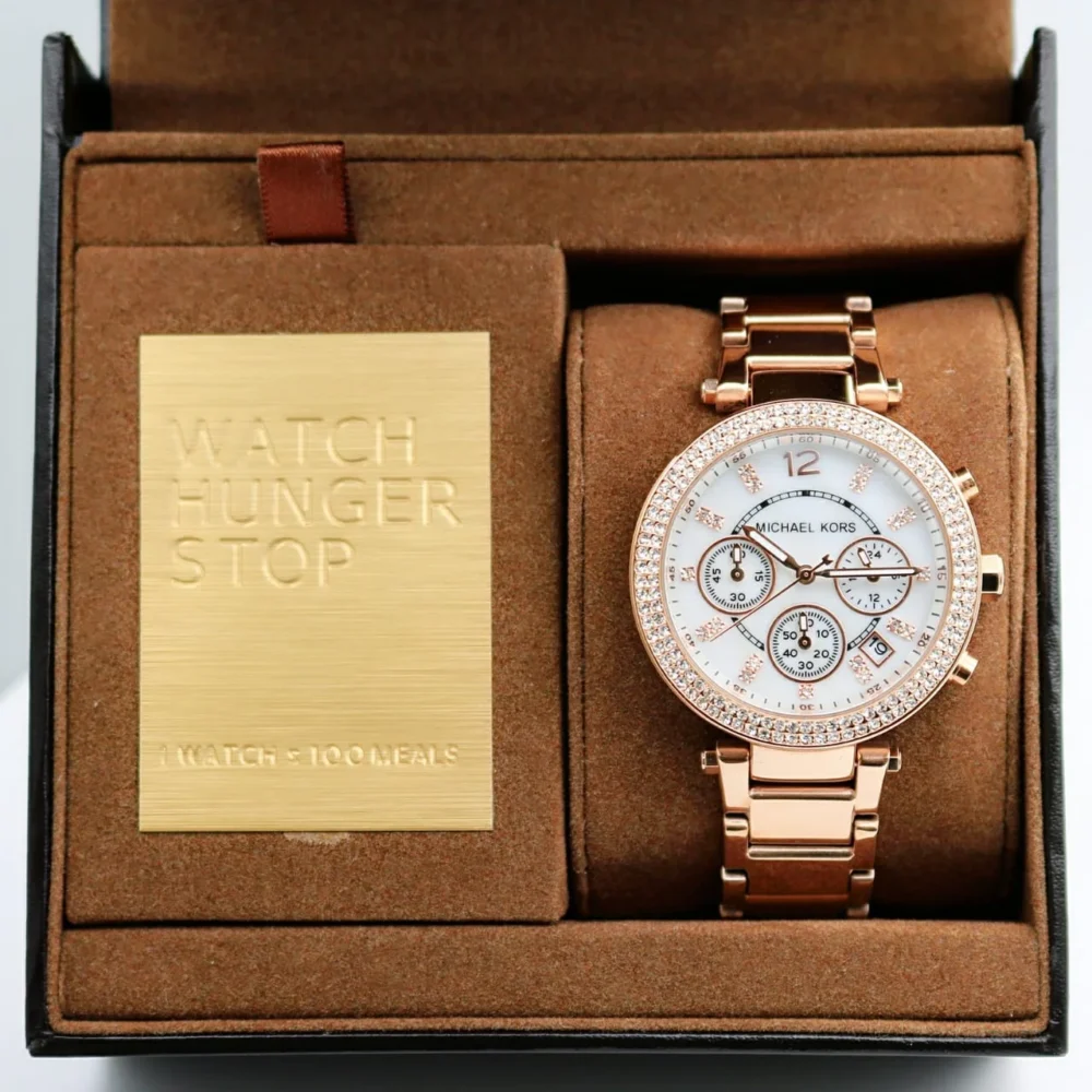 Michael Kors Parker Rose Gold Tone White Dial MK5491 39 MM Women's Watch