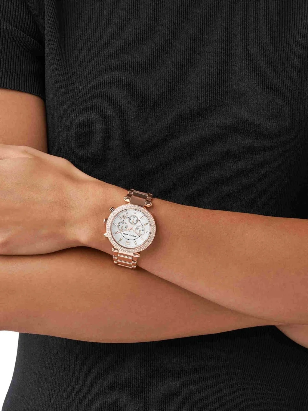 Michael Kors Parker Rose Gold Tone White Dial MK5491 39 MM Women's Watch