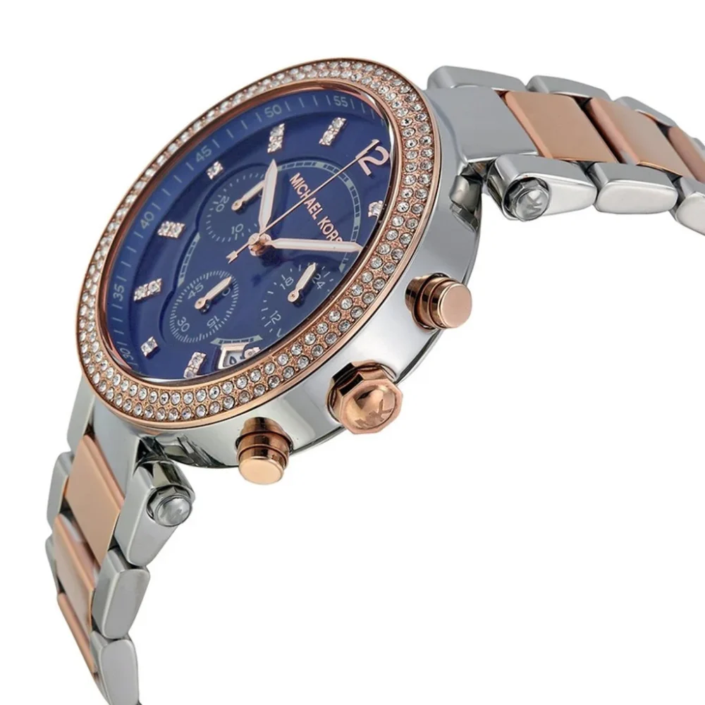 Michael Kors Parker Two Tone Blue Dial MK6141 39MM Women’s Watch