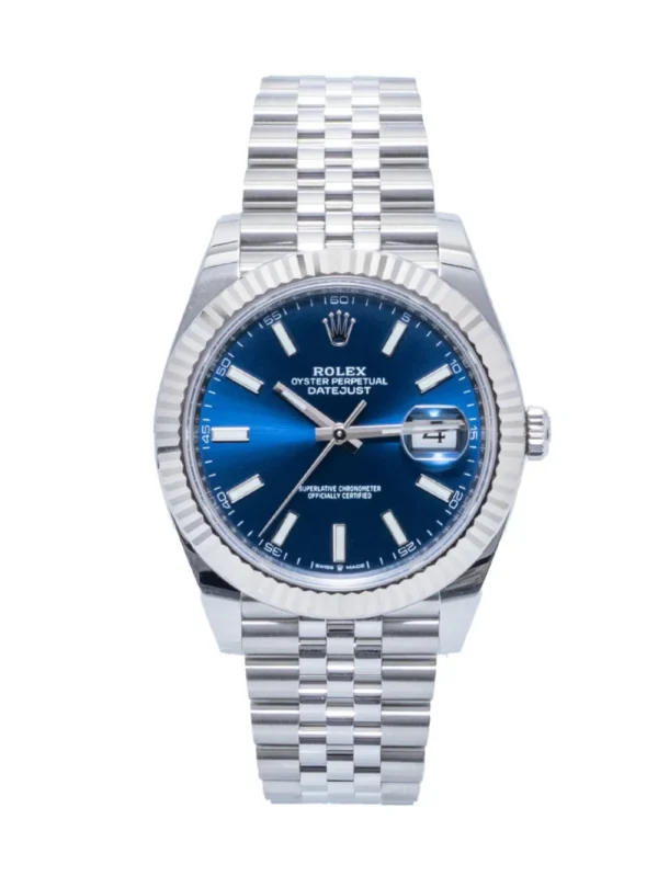 Rolex Datejust Silver Jubilee Blue Dial 41mm Men's Watch - 126334