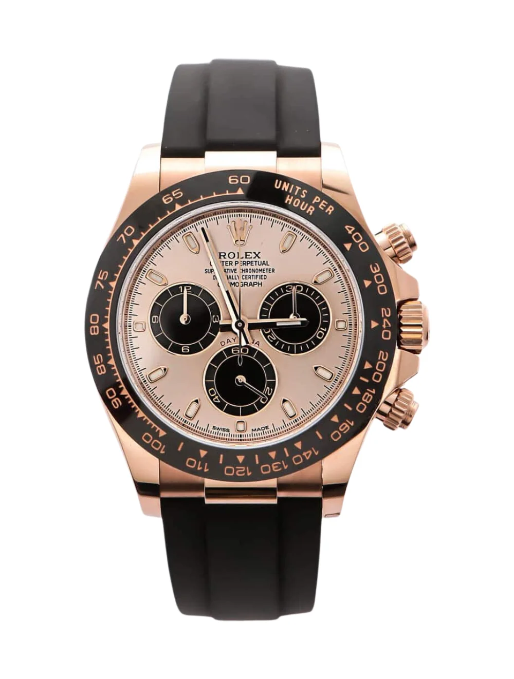 Rolex Daytona Oysterflex Everose Gold Sundust Dial 40mm Men's Watch - 116515LN