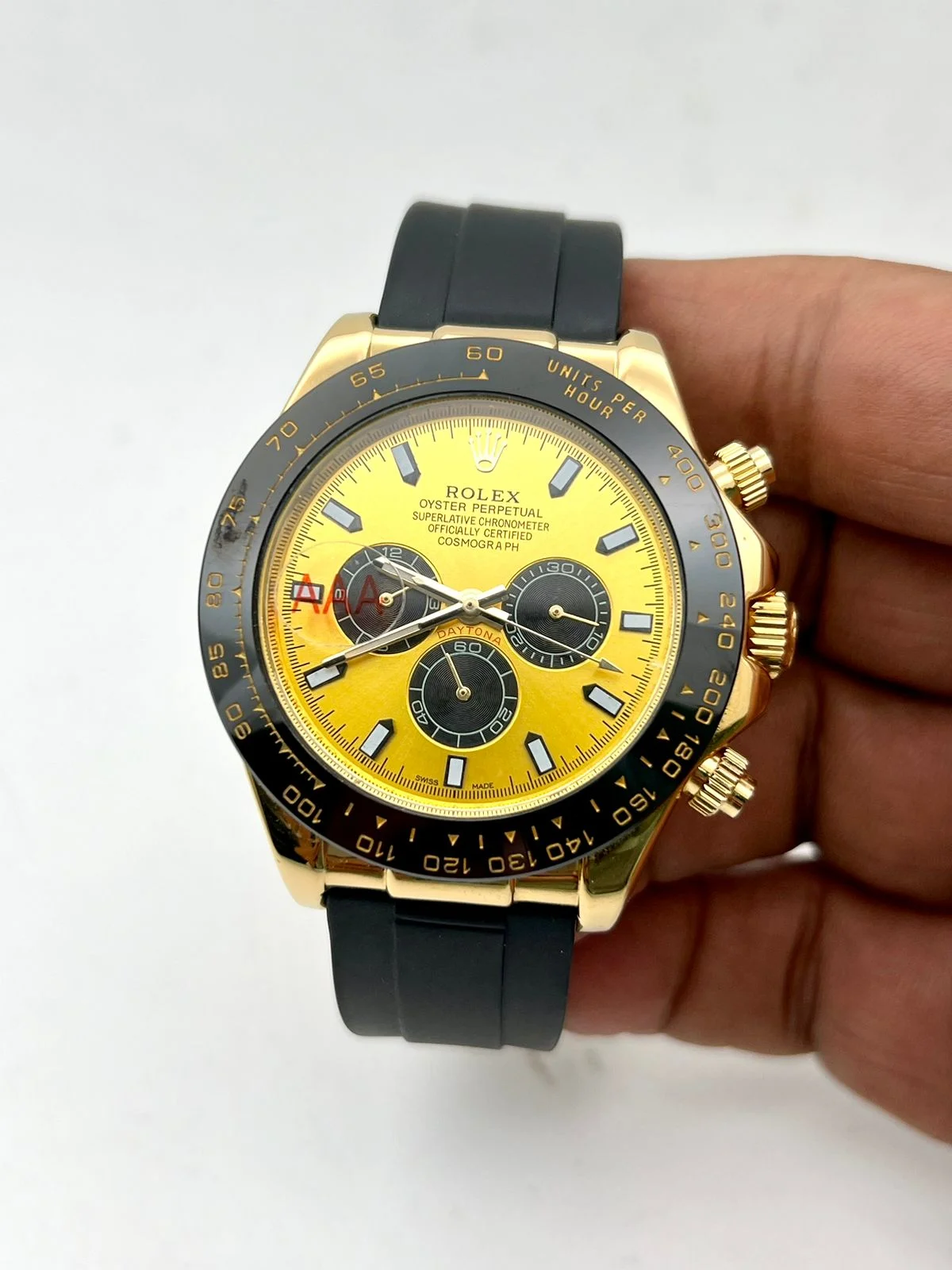 Rolex Daytona Yellow Gold Oysterflex Pickachu Dial 40mm Men's Watch - 126518LN