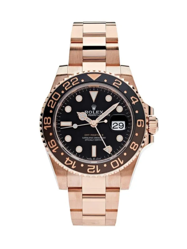 Rolex GMT-Master II Oyster Everose gold Black Dial 126715CHNR 40MM Men's Watch