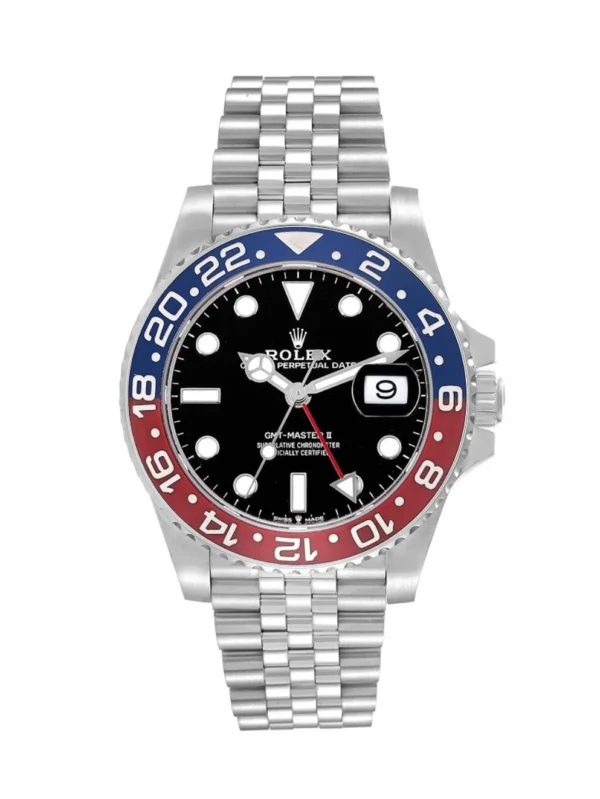 Rolex GMT-Master II Pepsi Black Dial Oyster Bracelet 40mm Men's Watch - 126710BLRO