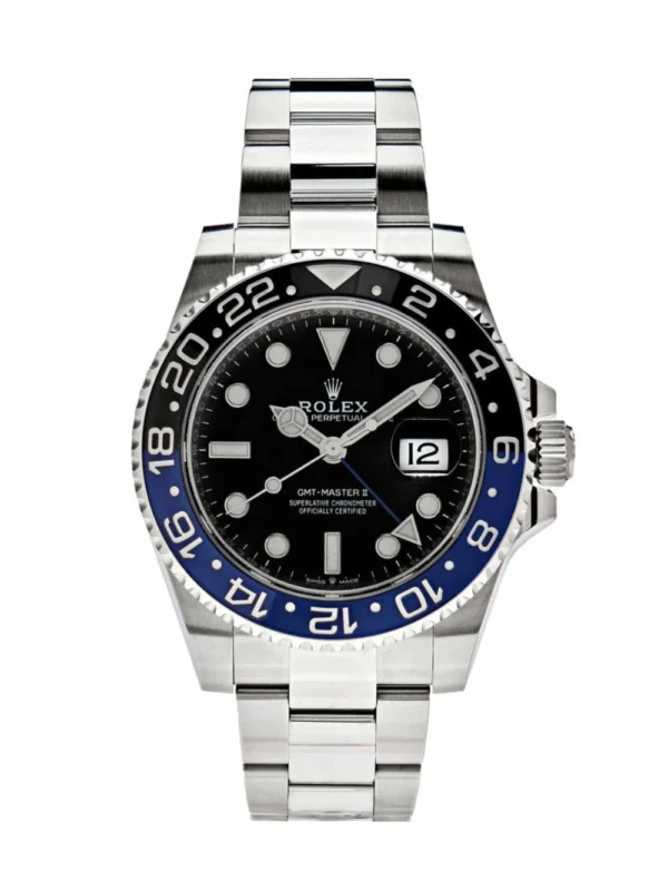 Rolex GMT-Master II Silver Black Dial Batman 40mm Men's Watch - 126710BLNR-0003