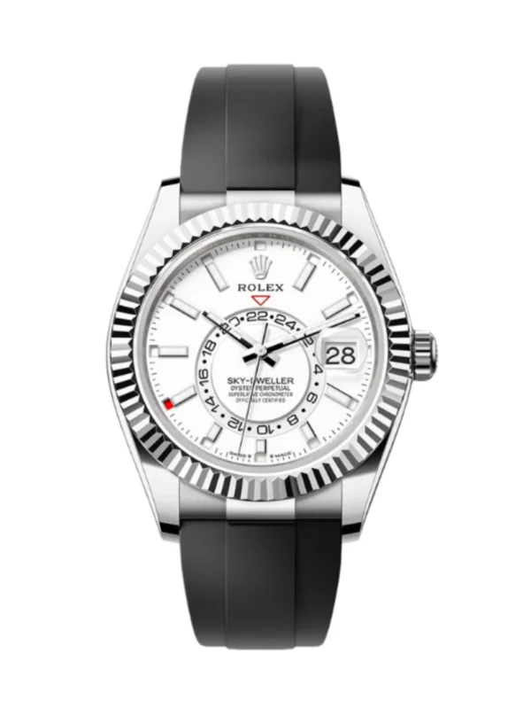 Rolex Sky-Dweller Oyster Silver White Dial M336239-0003 42mm Men's Watch