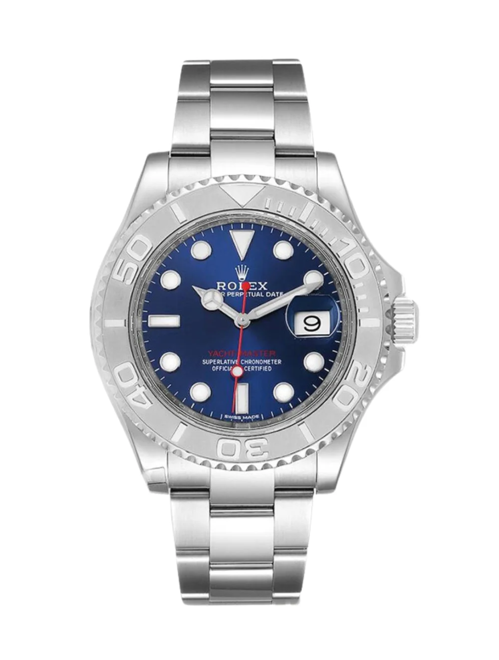 Rolex Yacht-Master Oyster Platinum Blue Dial 40mm Men's Watch - 126622-0002