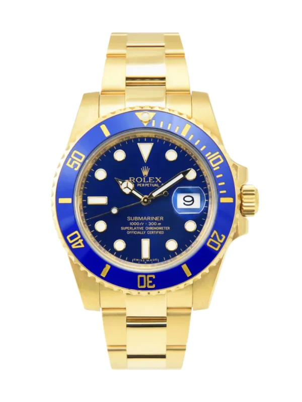 Rolex submariner Date Yellow Gold Blue Dial 41mm Men's Watch - 126618LB