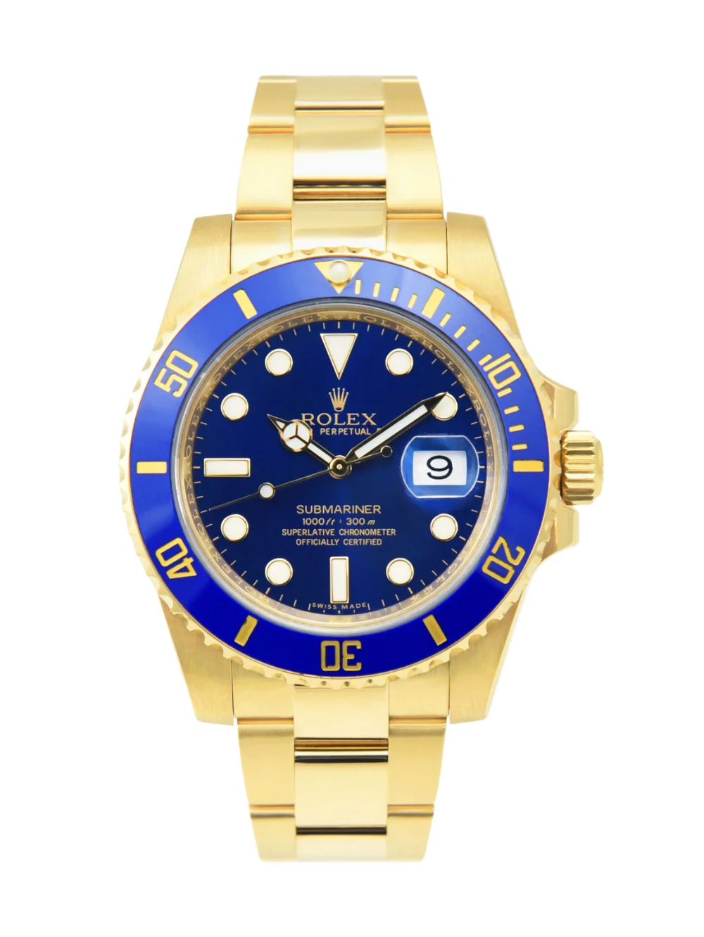 Rolex submariner Date Yellow Gold Blue Dial 41mm Men's Watch - 126618LB