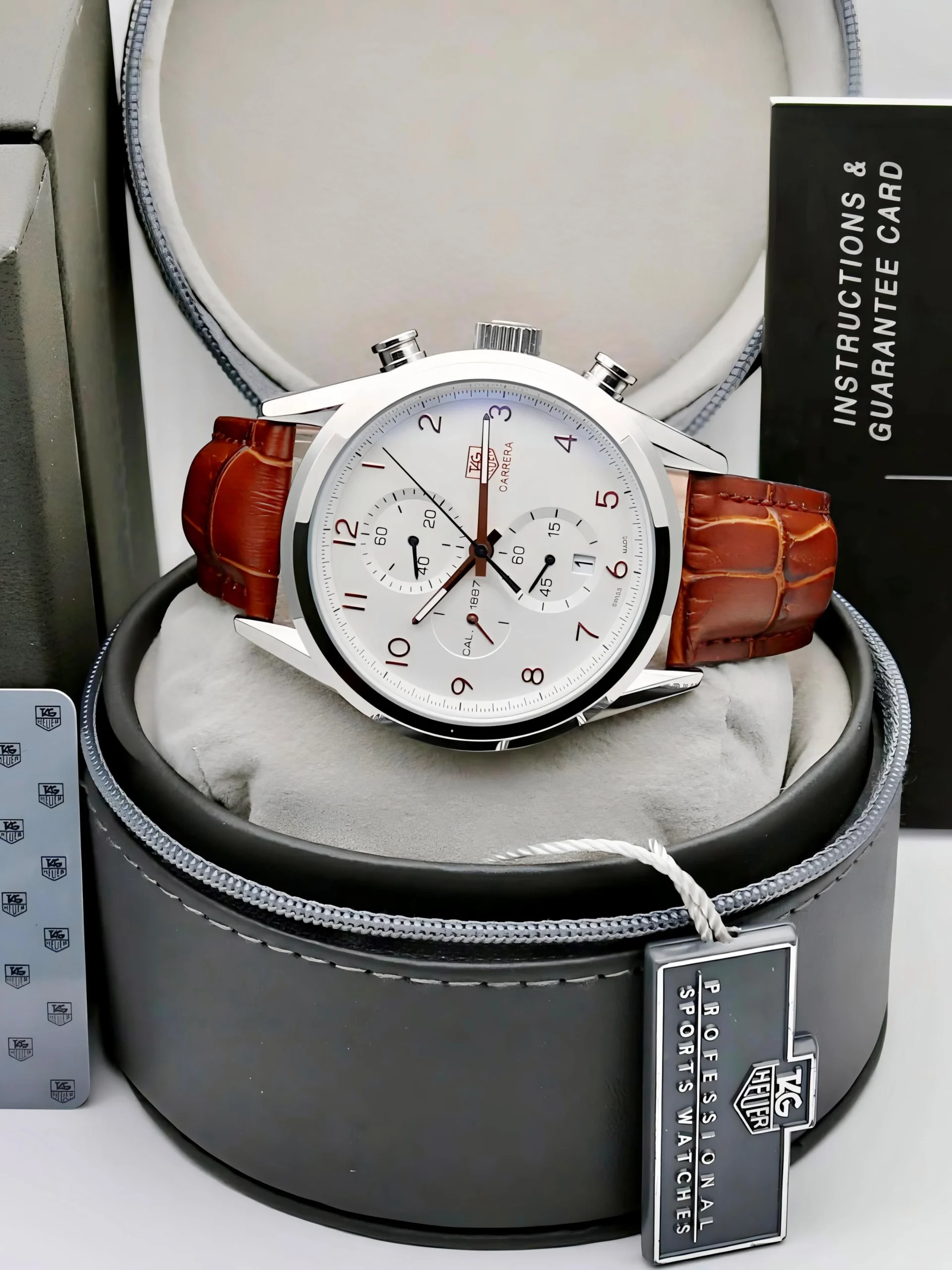 Tag Heuer Carrera Calibre 16 Chronograph Brown leather 41MM Men's Watch - CAR2012.FC6236