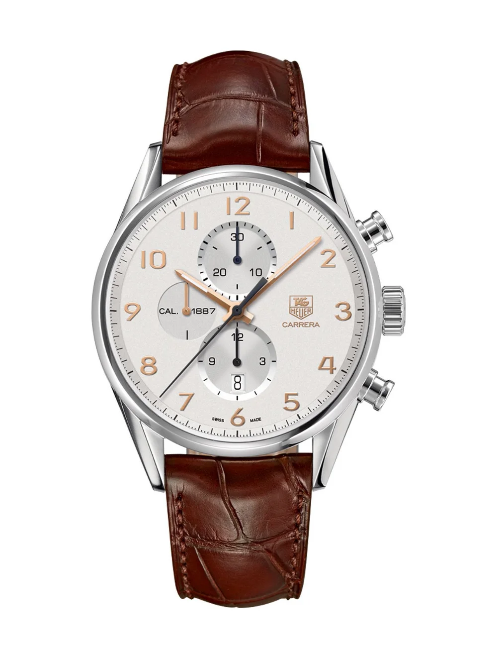 Tag Heuer Carrera Calibre 16 Chronograph Brown leather 41MM Men's Watch - CAR2012.FC6236