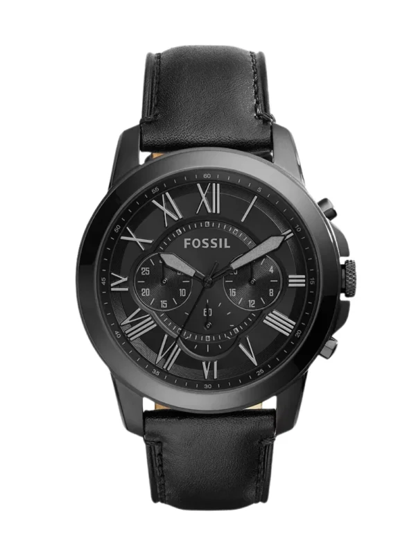Fossil Grant Chronograph Black Dial 45mm Men's Watch - FS5132