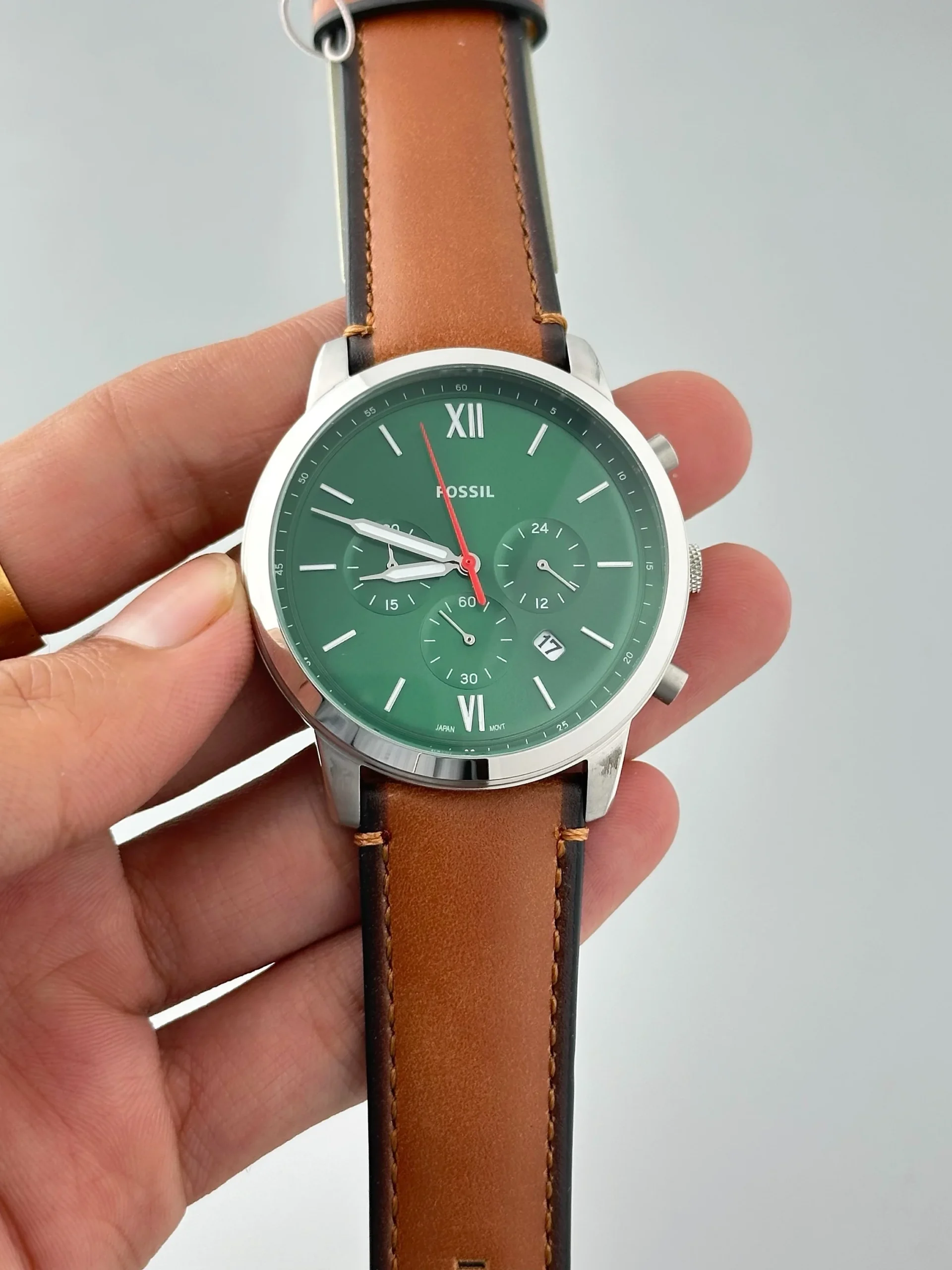 Fossil Neutra Chronograph Luggage Leather 44mm Men's Watch - FS5735