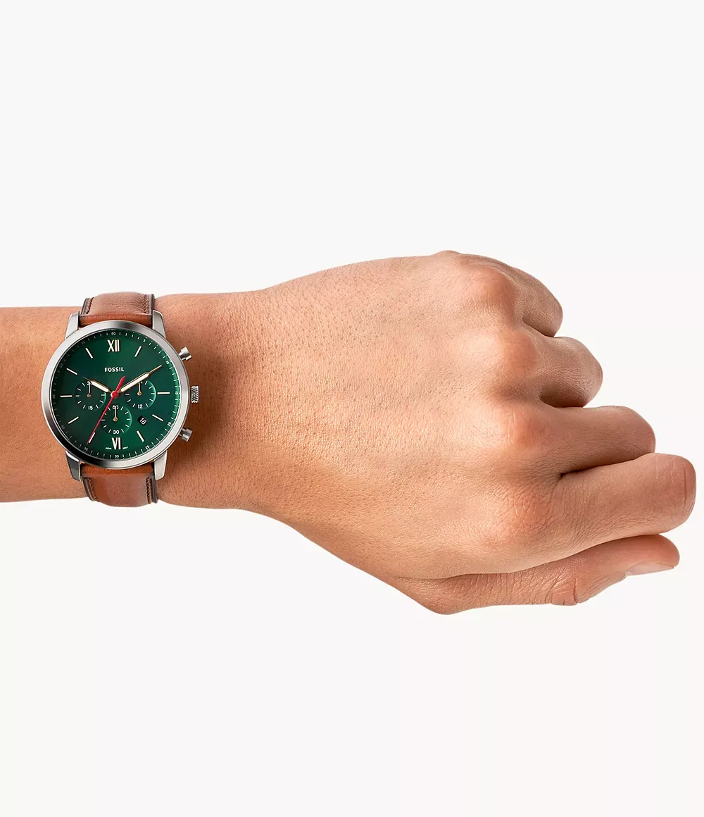 Fossil Neutra Chronograph Luggage Leather 44mm Men's Watch - FS5735