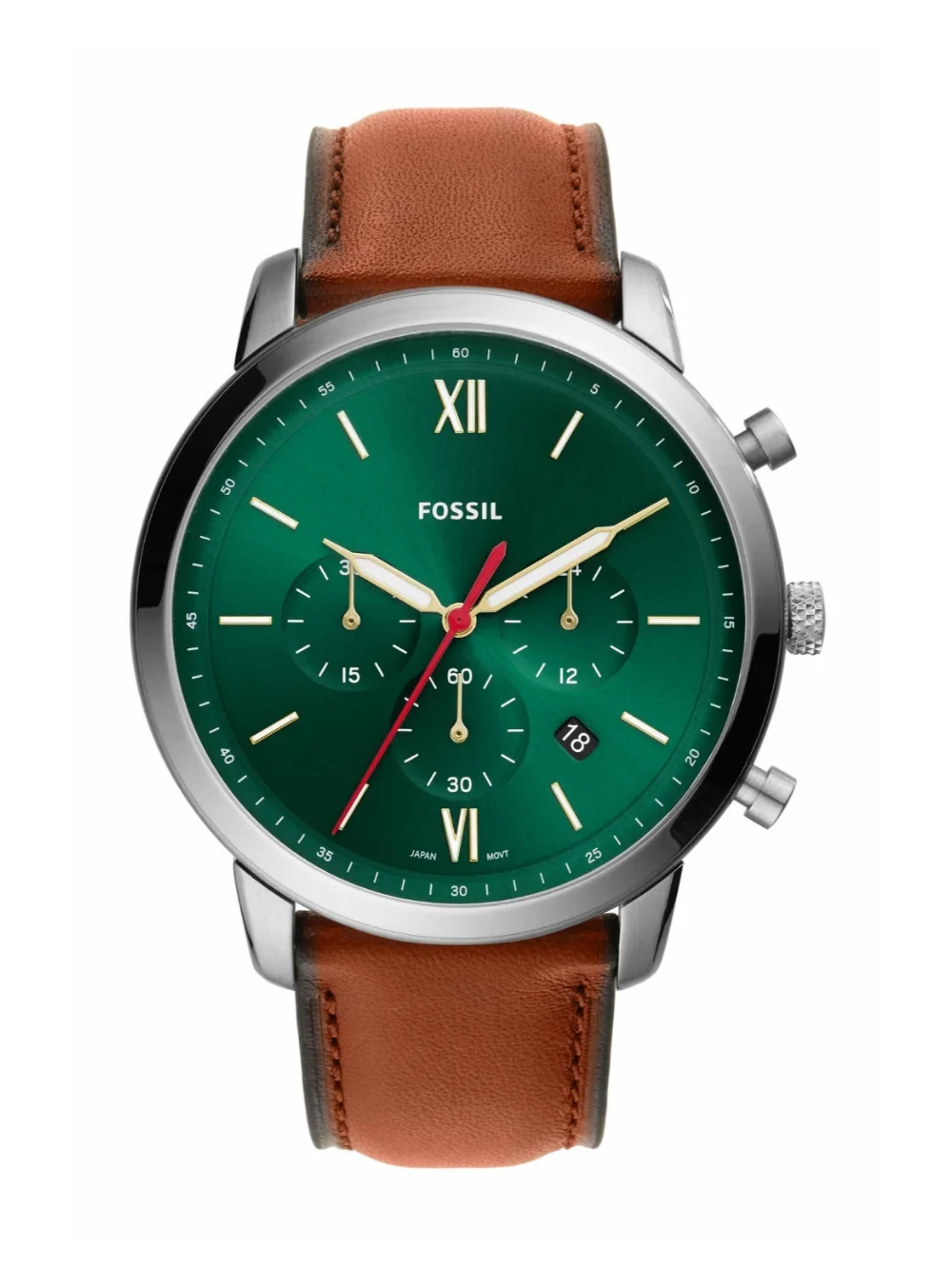 Fossil Neutra Chronograph Luggage Leather 44mm Men's Watch - FS5735